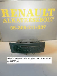 Renault Megane tuner list gyári CD-s rádió 8200152346